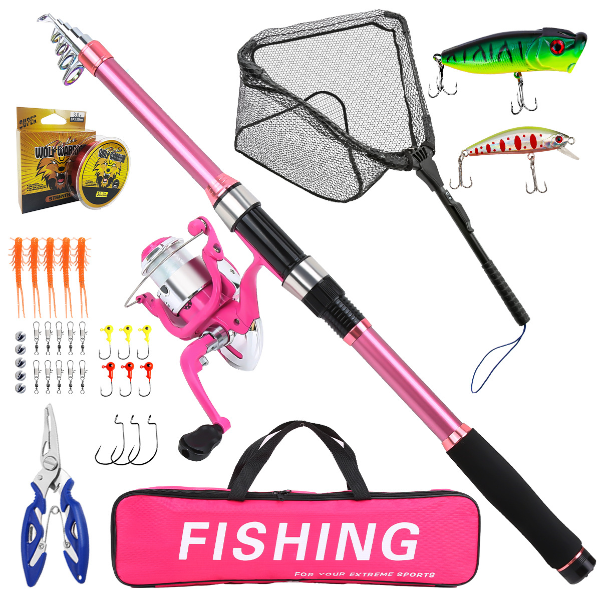 Fishing Rod Combo - Fishing Pole Set Full Kits With