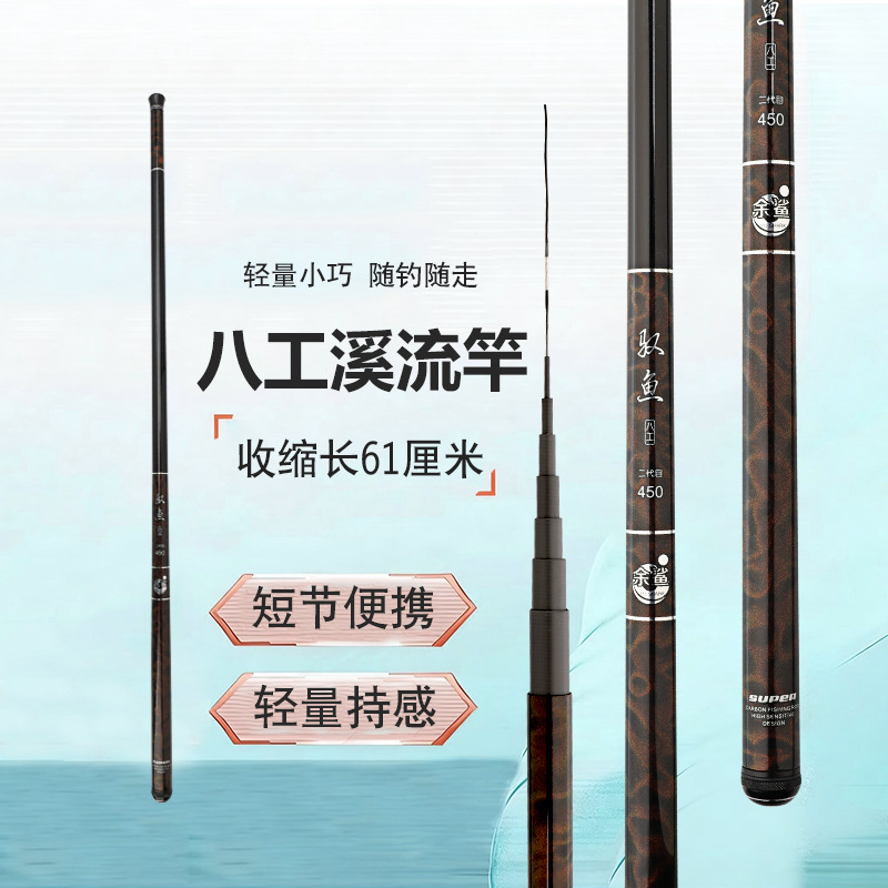 Fishing Rod Surf - Fishing Rod Carbon Fiber Telescopic Spinning