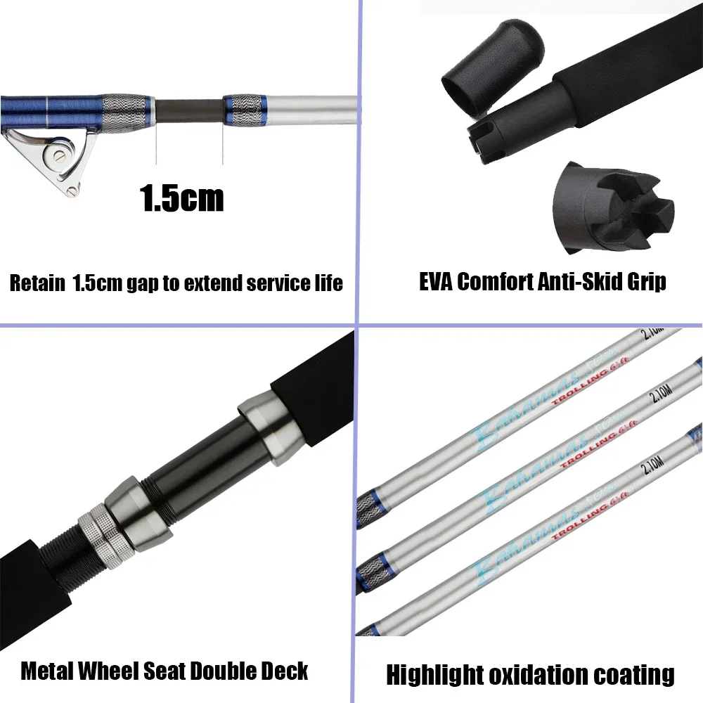 1.98M 2.1M Saltwater Spinning  - Fishing Rod Surf ulasan dan harga